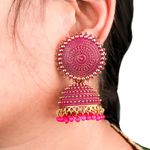 Buy Fashion Frill Stunning Floral Gold Plated Jhumka Earrings For Women and Girls - Purplle