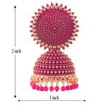 Buy Fashion Frill Stunning Floral Gold Plated Jhumka Earrings For Women and Girls - Purplle