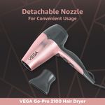 Buy VEGA Go-Pro 2100 Hair Dryer with Cool Shot Button & 3 Heat Settings (Ananya Panday Signature Collection), VHDH-25 - Purplle