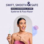 Buy Sirona Reusable Eyebrow & Face Razor For Women For Painless Facial Hair Removal - 3 Razors - Turquise - Purplle
