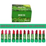 Buy ADS PACK OF 12 PROFESSIONAL GREEN TEA EXTRACT MATTE LIPSTICK - Purplle