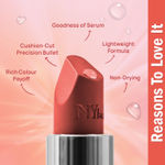 Buy NY Bae Runway Serum Lipstick - Nude Puddle 02 (4.2 gm) | Nude | Highly Pi gmented | Vitamin E & Fruit Oils | Lightweight | Non-Drying - Purplle