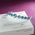 Buy Yellow Chimes Swarovski Elements Deep Ocean Love Hearts Bracelet for Women and Girls - Purplle
