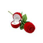 Buy Yellow Chimes Engagement Proposal Ring with Velvet Red Rose Ring Box for Women and Girls. Perfect for Valentines Gift! - Purplle