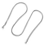 Buy Yellow Chimes Trendy Classic Stainless Steel Flat Curb Chain Silver Necklace for Men and Boys (24 Inch) - Purplle