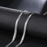 Buy Yellow Chimes Trendy Classic Stainless Steel Flat Curb Chain Silver Necklace for Men and Boys (24 Inch) - Purplle