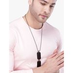 Buy Yellow Chimes Stainless Steel Plain Black Army Dual Dog Tag Pendant Necklace for Men and Boys (Black) - Purplle