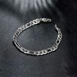 Buy Yellow Chimes 92.5 Sterling Silver Hallmark and Certified Purity Silver Chain Bracelet for Men and Boys - Purplle