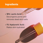 Buy Chemist at Play 10% Lactic Acid (AHA) + 1% Hyaluronic Acid Exfoliating Face Serum with Ceramides | For dead skin removal, pore cleansing, and glowing complexion | 10 ml - Purplle