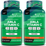 Buy NourishVitals Amla Vitamin C with Tannins > 25% Pure Herbs, 500 mg Amla Extract 60 Veg Capsules x Pack Of 2 - Purplle