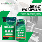 Buy NourishVitals Premium Shilajit 50% Fulvic Acid High Strength 500 mg Extract, Naturally Mineral Rich, 60 Veg Capsules x Pack Of 3 - Purplle