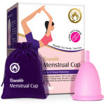 Buy Mom & World Reusable Menstrual Cup For Women, 100% Medical Grade Silicone, Odor and Rash Free, No leakage (Large) - Purplle