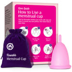 Buy Mom & World Reusable Menstrual Cup For Women, 100% Medical Grade Silicone, Odor and Rash Free, No leakage (Large) - Purplle
