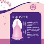 Buy Mom & World Reusable Menstrual Cup For Women, 100% Medical Grade Silicone, Odor and Rash Free, No leakage (Large) - Purplle