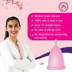Buy Mom & World Reusable Menstrual Cup For Women, 100% Medical Grade Silicone, Odor and Rash Free, No leakage (Large) - Purplle