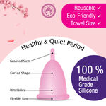 Buy Mom & World Reusable Menstrual Cup For Women, 100% Medical Grade Silicone, Odor and Rash Free, No leakage (Large) - Purplle