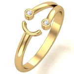 Buy KUNUZ Gold Plated 925 Sterling Silver Smiley Face Adjustable Ring for Women - Purplle