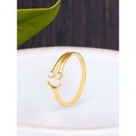 Buy KUNUZ Gold Plated 925 Sterling Silver Smiley Face Adjustable Ring for Women - Purplle