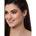 Buy KUNUZ Rose Gold Plated 925 Sterling Silver Stud Earrings - Purplle