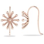 Buy KUNUZ Rose Gold Plated 925 Sterling Silver Stud Earrings - Purplle
