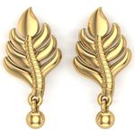 Buy KUNUZ Gold Plated 925 Sterling Silver Mor Pankh Design Stud Earrings - Purplle