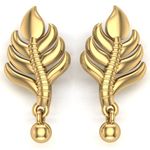 Buy KUNUZ Gold Plated 925 Sterling Silver Mor Pankh Design Stud Earrings - Purplle