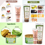 Buy Combo of 3- Green Tea Face Wash 100ml + Pure Aloe Vera Gold Gel 100gm + Lip Sleeping Mask 10g - Purplle