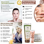 Buy Combo of 3- Green Tea Face Wash 100ml + De Tan Pack 50gm + Lip Sleeping Mask 10g - Purplle