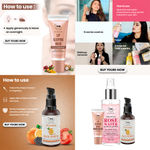 Buy Combo of 3- Vitamin C Face Serum 30ml + Rose Water Spray Bottle 200ml + Lip Sleeping Mask 10g - Purplle