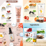 Buy Combo of 4- Vitamin C Face Wash 100ml+Vitamin C Face Serum 30ml+Lip Sleeping Mask+SPF Cream 50gm - Purplle