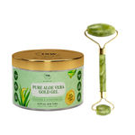 Buy Combo of 2- Jade Roller- Green & Pure Aloe Vera Gold Gel- 100gm - Purplle
