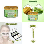 Buy Combo of 2- Jade Roller- Green & Pure Aloe Vera Gold Gel- 100gm - Purplle