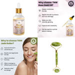Buy Combo of 2- Jade Roller- Green & Rose Gold Oil- 15ml - Purplle