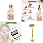 Buy Combo of 2- Jade Roller- Green & Rose Gold Oil- 15ml - Purplle