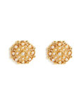 Buy Lilly & Sparkle Gold Toned Pearl Embellished Stud Earrings - Purplle