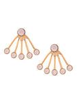 Buy Lilly & Sparkle Gold Toned Crystal Studed Front And Back Earrings - Purplle