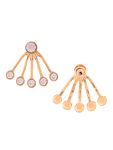 Buy Lilly & Sparkle Gold Toned Crystal Studed Front And Back Earrings - Purplle