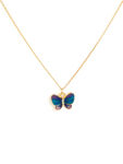 Buy Lilly & Sparkle Gold Toned Chain With Enameled Butterfly Charm - Purplle