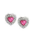 Buy Lilly & Sparkle Silver Toned Crystal Studded Bracelet And Stud Earrings With Pink Heart Stone - Purplle