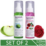 Buy NutriGlow Combo of 2 Fresh Rose Toner (120 ml) and Green Apple Toner (120 ml) For All Skin Types/ Age Defying Process/ Instant Glowing - Purplle