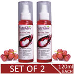 Buy NutriGlow Set of 2 Red Wine Toner For All Skin Types/ Age Reverese Process & Skin Renewel System (120 ml each) - Purplle