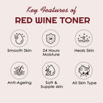 Buy NutriGlow Set of 2 Red Wine Toner For All Skin Types/ Age Reverese Process & Skin Renewel System (120 ml each) - Purplle