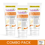 Buy NutriGlow Set of 3 De Tan Scrub For Instant Tan Removal & Skin Lightening, 65 gm each - Purplle