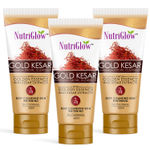 Buy NutriGlow Set of 3 Gold Kesar Facial Cleanser With Gold Essence & Kesar Extracts, 65 ml each - Purplle