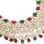 Buy Accessher Gold Toned Kundan & Multi Beaded Stone Enamel Jewellery Set For Women & Girls - Purplle