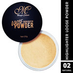 Buy Magic Colour Highlighter Loose Powder for Face Makeup with Powder Puff, High Definition Ultra Fine Pro Setting Powder for Women, Waterproof Oily Dry All Skin (20gm,Medum - Wheatish Skin Tone,Natural) - Purplle