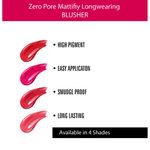 Buy Mattlook Zero Pore Mattify Longwearing Blusher, Beauty Blush, Face Makeup, Fuchsia Pink (12 gm) - Purplle