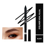 Buy Matt look Single Stroke Super Glide Eyeliner Kohl Kajal 24 Hours Water Proof | Smudge Proof, Jet Black (1.3gm) - Purplle