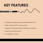 Buy Matt look Eyebrow Pencil Long Lasting Formula Professional Stylist, Dark Brown (1.2 gm) - Purplle