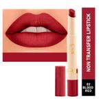 Buy Mattlook Velvet Smooth Non-Transfer, Long Lasting & Water Proof Lipstick, Blood Red (2 gm) - Purplle